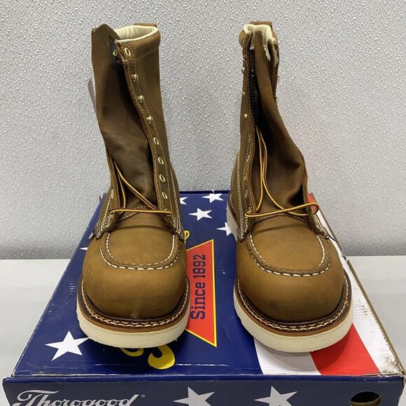 NEW THOROGOOD 8" Steel Toe Work Boots – Crazy Horse Brown Men’s Size 9.5D